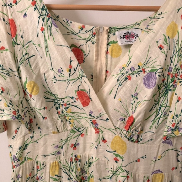 RARE VINTAGE LANZ GARDEN PARTY FLORAL MAXI DRESS - Picture 5 of 9